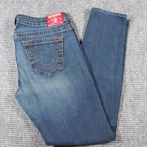 Vintage True Religion Stella Jeans Sz 31 USA Straight Leg Red Patch Y2K Denim